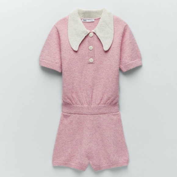 NWT Zara | Knit Short Romper - Picture 3 of 8